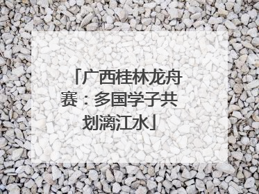 广西桂林龙舟赛：多国学子共划漓江水