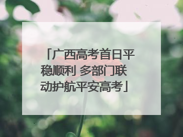 广西高考首日平稳顺利 多部门联动护航平安高考