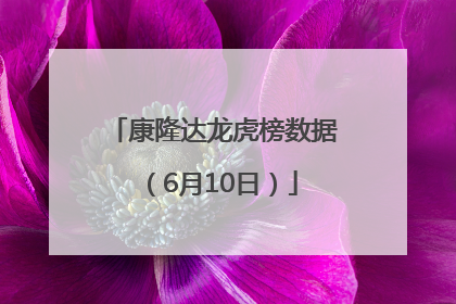康隆达龙虎榜数据（6月10日）