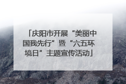 庆阳市开展“美丽中国我先行”暨“六五环境日”主题宣传活动