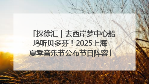 探徐汇｜去西岸梦中心船坞听贝多芬！2025上海夏季音乐节公布节目阵容
