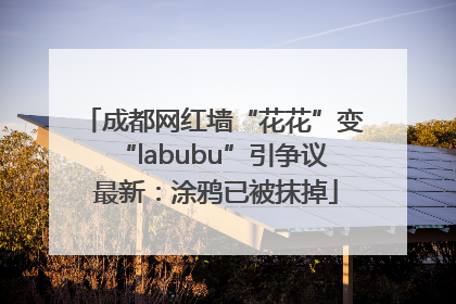 成都网红墙“花花”变“labubu”引争议 最新：涂鸦已被抹掉