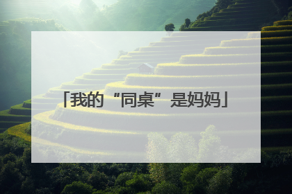 我的“同桌”是妈妈