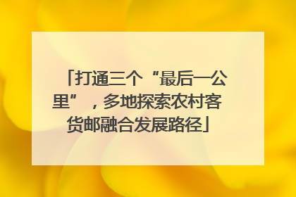 打通三个“最后一公里”，多地探索农村客货邮融合发展路径