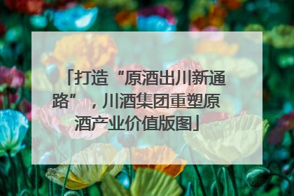打造“原酒出川新通路”，川酒集团重塑原酒产业价值版图