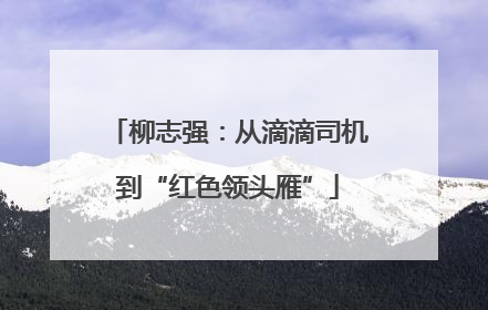 柳志强：从滴滴司机到“红色领头雁”