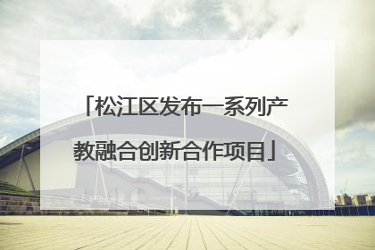 松江区发布一系列产教融合创新合作项目