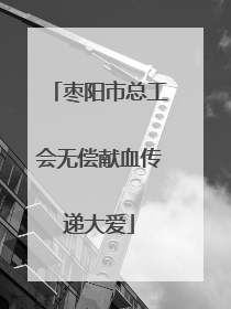 枣阳市总工会无偿献血传递大爱