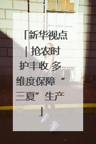 新华视点｜抢农时 护丰收 多维度保障“三夏”生产
