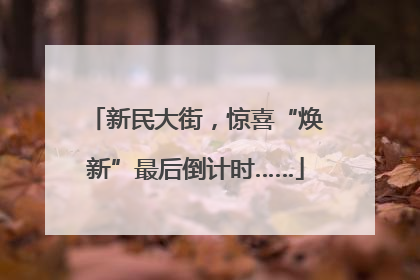 新民大街，惊喜“焕新”最后倒计时……