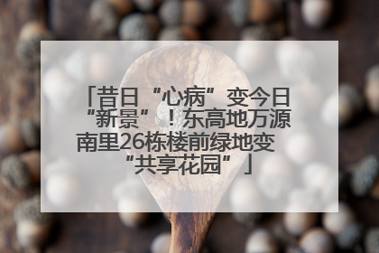 昔日“心病”变今日“新景”！东高地万源南里26栋楼前绿地变“共享花园”