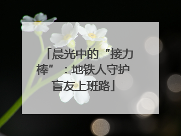 晨光中的“接力棒”：地铁人守护盲友上班路