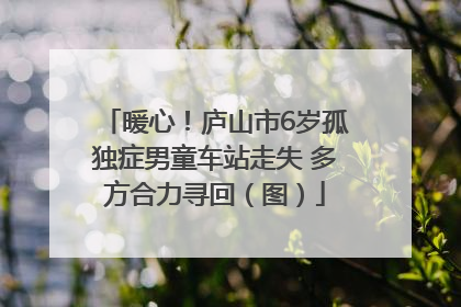 暖心！庐山市6岁孤独症男童车站走失 多方合力寻回（图）