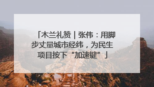 木兰礼赞｜张伟：用脚步丈量城市经纬，为民生项目按下“加速键”