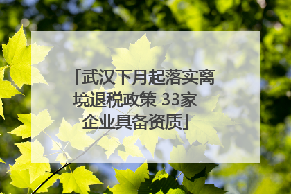 武汉下月起落实离境退税政策 33家企业具备资质