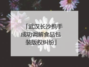 武汉长沙携手成功调解食品包装版权纠纷