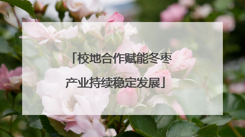 校地合作赋能冬枣产业持续稳定发展