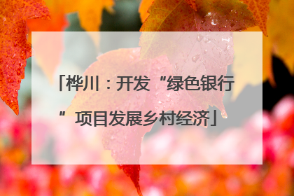 桦川：开发“绿色银行”项目发展乡村经济