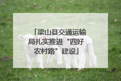 梁山县交通运输局扎实推进“四好农村路”建设