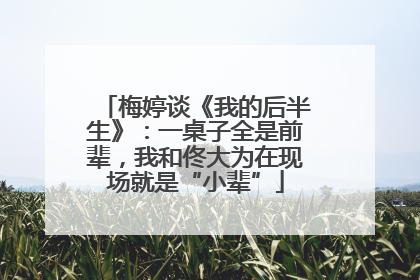 梅婷谈《我的后半生》：一桌子全是前辈，我和佟大为在现场就是“小辈”