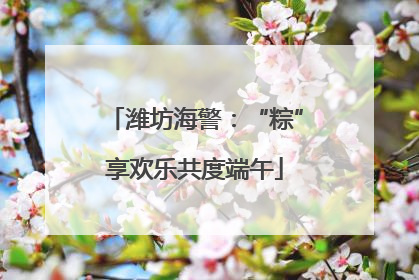 潍坊海警：“粽”享欢乐共度端午