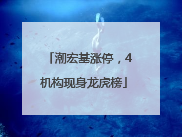 潮宏基涨停，4机构现身龙虎榜