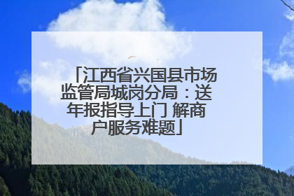 江西省兴国县市场监管局城岗分局：送年报指导上门 解商户服务难题
