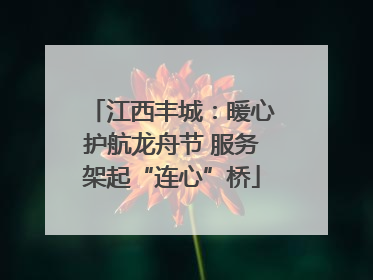 江西丰城：暖心护航龙舟节 服务架起“连心”桥