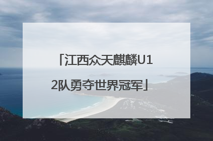 江西众天麒麟U12队勇夺世界冠军