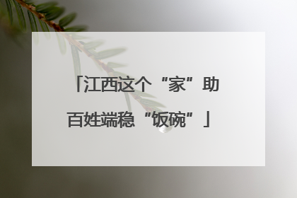 江西这个“家”助百姓端稳“饭碗”