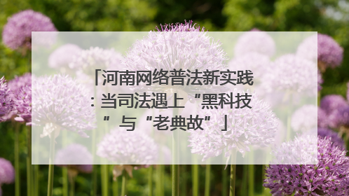 河南网络普法新实践：当司法遇上“黑科技”与“老典故”