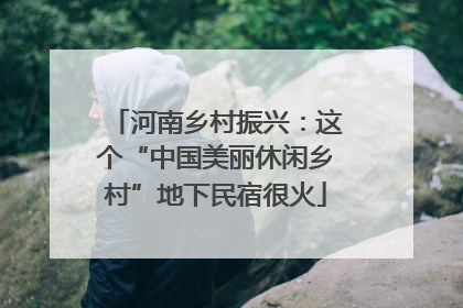 河南乡村振兴：这个“中国美丽休闲乡村”地下民宿很火