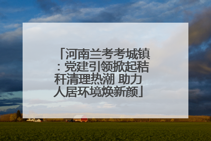 河南兰考考城镇：党建引领掀起秸秆清理热潮 助力人居环境焕新颜