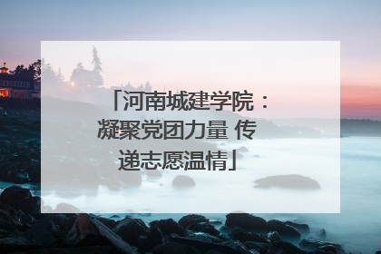 河南城建学院：凝聚党团力量 传递志愿温情