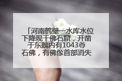 河南鹤壁一水库水位下降现千佛石窟，开凿于东魏内有1043尊石佛，有佛像首部消失，水库管理方回应