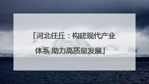 河北任丘：构建现代产业体系 助力高质量发展