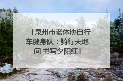 泉州市老体协自行车健身队：骑行天地间 书写夕阳红