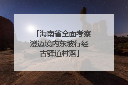 海南省全面考察澄迈境内东坡行经古驿道村落