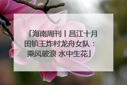 海南周刊丨昌江十月田镇王炸村龙舟女队：乘风破浪 水中生花