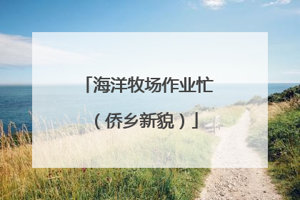 海洋牧场作业忙（侨乡新貌）