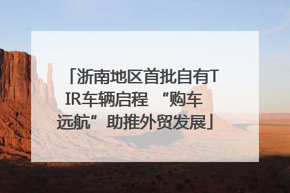 浙南地区首批自有TIR车辆启程 “购车远航”助推外贸发展