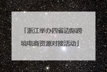 浙江举办四省边际跨境电商资源对接活动