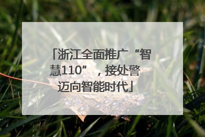 浙江全面推广“智慧110”，接处警迈向智能时代