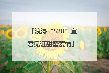 浪漫“520”宜君见证甜蜜爱情
