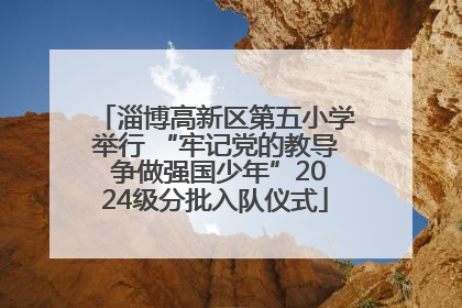 淄博高新区第五小学举行 “牢记党的教导 争做强国少年”2024级分批入队仪式