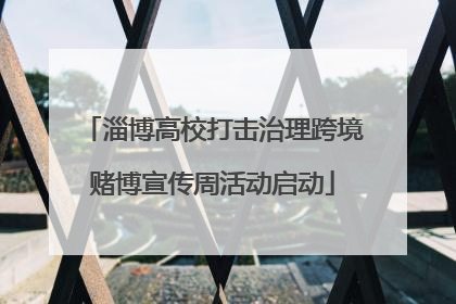 淄博高校打击治理跨境赌博宣传周活动启动
