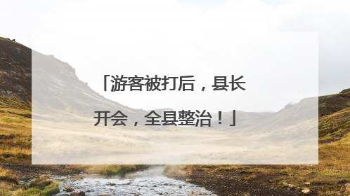游客被打后，县长开会，全县整治！