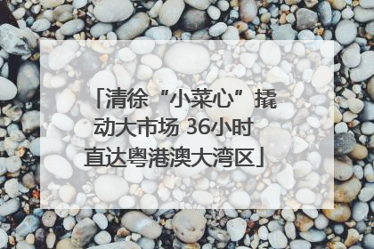 清徐“小菜心”撬动大市场 36小时直达粤港澳大湾区
