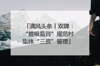 清风头条丨双牌：“提级监督”规范村集体“三资”管理