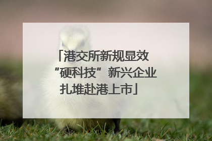 港交所新规显效 “硬科技”新兴企业扎堆赴港上市